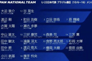 【速報】東京五輪世代のU―22日本代表メンバー発表ｗｗｗｗｗｗｗｗ