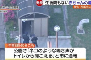 【愛知】「ネコのような鳴き声が聞こえる」　へその緒がついた赤ちゃんの遺体を発見　公園のトイレで出産し遺体を遺棄か　西尾市