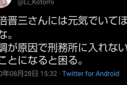李琴峰さん「安倍晋三さんには元気でいてほしいな。体調が原因で刑務所に入れないってことになると困る」