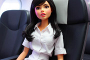 【閲覧注意】女子さん、飛行機にラブドールが座っていて発狂してしまうｗｗｗ