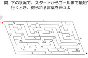 【画像】スタートからゴールまで最短で行くとき、得られる言葉を答えよ