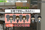 【悲報】女さん、ついに学校にまで生理休暇を求め始める