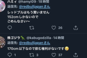 【悲報】身長170cm以下のみなさん、レッドブル公式ツイッターに殺到してしまう