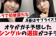 【最新版】オタ達の35thシングル選抜予想がコチラｗｗｗ…に対するオタの反応集