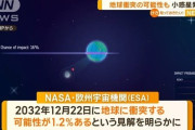 NASA「小惑星が地球に衝突するかもしれません。確率は1.2％です」