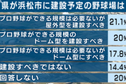 【朗報】浜松の新球場建設、賛成派58％、反対派14％