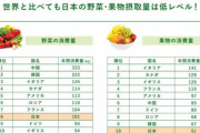 【悲報】日本人、いくらなんでも野菜を摂らなすぎる