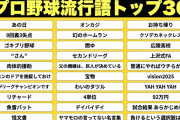 2025プロ野球の流行語トップ30が発表される