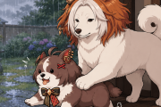 【ウマ娘】雨ではしゃぐマイル犬を静止する余