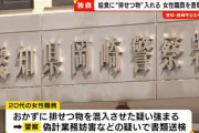 給食に人間の排泄物入れた20代女性職員書類送検　校長が検食時気づく
