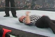 プロレスのレフェリー、肩がぶつかっただけでのたうち回る