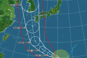 【速報】観測史上最強の台風１０号（ハイシェン）最新予報wwwww