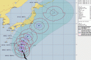【大雨強風】台風16号、日本の東寄りの進路となり通過する模様
