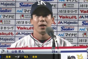 山田哲人（ヤ）.267　7本　14点　OPS0.947 盗塁0