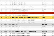 指原莉乃さん出演の1月3日のvs魂の視聴率が5.4%の大爆死ww