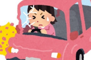 【画像】女さん、トラックに当て逃げされ車のドアを剝ぎ取られてしまう…