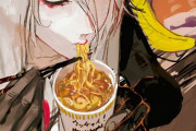 【FGO】カップラーメン食べてるカルナさん！！　美味しそうですね！！