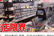【悲報】本屋さん、ガチでもう限界。10年で3割が閉店してしまった模様ｗｗｗｗ