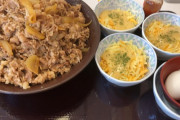 【画像】すみません。三色チーズ牛丼のチーズ3倍に温玉付きをお願いします。