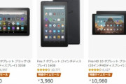 Amazon初売り､Fireタブレットシリーズが最大5000円オフ
