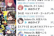 Vtuber ホロライブ 今日の一軍のソロゲー配信対決良い勝負だったな・・・【画像】