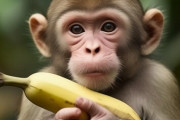 【動画】子猿さん、バナナの争奪戦に参加できずにキョドりまくるw w w w w w w w w w