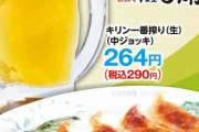 彡(;)(;)「もう限界や。仕事やめよ…」 日高屋店員「ビールと餃子お待たせしました」