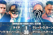タイチ ザック・セイバーJr.vsグレート-O-カーン アーロン・ヘナーレ『WORLD TAG LEAGUE 2021』11.23神奈川
