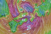 台風１１号　最大瞬間風速７５メートル