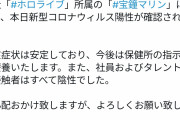 ホロライブ宝鐘マリン、バーチャルな存在なのに人間世界の新型コロナウイルスに感染