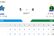 【試合結果】ヤクルト4-5DeNA　9回に4得点も反撃及ばず…茂木2点タイムリー