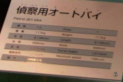 この自衛隊のバイクのスペック大袈裟じゃないかな