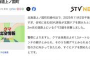 【北海道】玄関開けたら目の前にクマ、向かってきたのですぐ閉めて男性に怪我なし