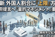 【速報】日本維新の会、日本の人口全体に占める外国人の割合に上限を設けるよう求める方針