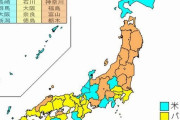 韓国人「日本の地域別『主食の好み』を分類した結果がこちら‥」→「日本のご飯/パン/麺派の分布が意外ですね‥（ﾌﾞﾙﾌﾞﾙ」　韓国の反応