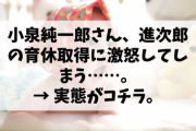 【悲報】小泉純一郎さん、進次郎の育休取得に激怒してしまう……。→ 実態がコチラ。