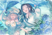【グラブル】気づけば今年も梅雨の季節、急な雨で走り回るラムララとレリコのイラストが公開！