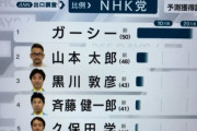 【開票速報】NHK党・ガーシー優勢かwwwwwwwwww