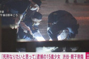 渋谷で親子を刺した中3少女、「力が弱くて殺しやすい女性を狙った」と供述