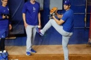 【野球】大谷翔平　術後ブルペンでは最多となる30球の投球練習　最速は149・6キロをマーク