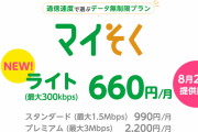 mineoが月額660円の「マイそくライト」開始→誰が使うんだと話題に