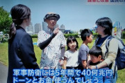 【画像】国民「防衛費には5年間で40兆円ドーンと使うんでしょう？税金の使い方おかしいですよ」