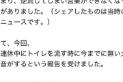 【悲画報像】女さん、トイレ詰まらせ逃亡