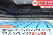 国際水泳連盟、東京五輪予選大会を中止　「日本政府が大会の成功、公平な運営への必要な措置を取らなかった」