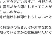 【NGT48暴行事件】まともなファンの意見「NGTのことを知らない外野は黙ってろと言う方がいますが外野から見ても異常だから叩かれるってことが分からないのかな」