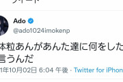 【悲報】うっせぇわAdoさん、こしあん派に怒るｗｗｗｗｗｗ