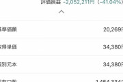 含み損300万ワイ、最近なんか心臓が苦しい