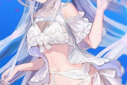 【FGO】水着のマーリンお姉さんイラスト！！　この白さが美しいです！！