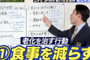 中田敦彦さん「老化が嫌なら食事を減らしましょう。1日1食でいい。1日3食は明らかにエネルギー過多です」