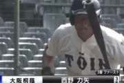 【画像】大阪桐蔭の西野力也くんの顔wwww